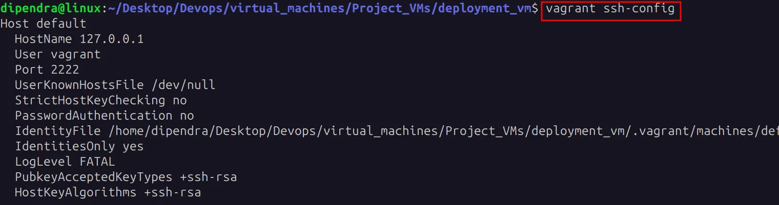 Vagrant screenshot 2