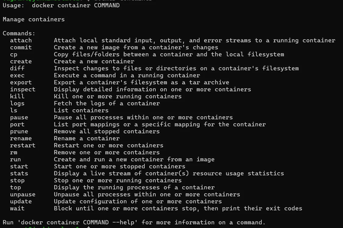 Docker Installation and commands screenshot 3