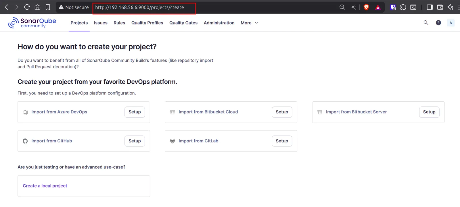 SonarQube screenshot 1