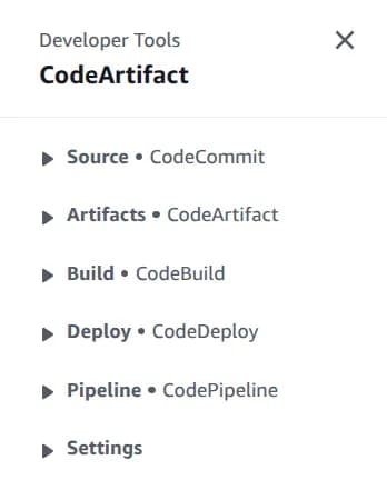 AWS Developer Tools screenshot 2