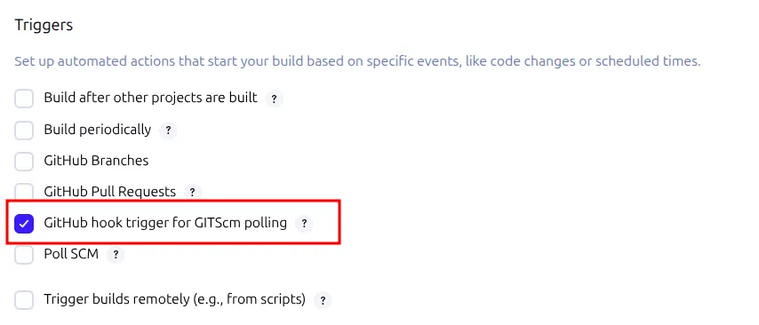 Github Hooks in Jenkins screenshot 4
