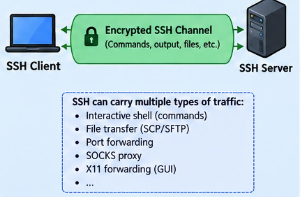 ssh encrypted session