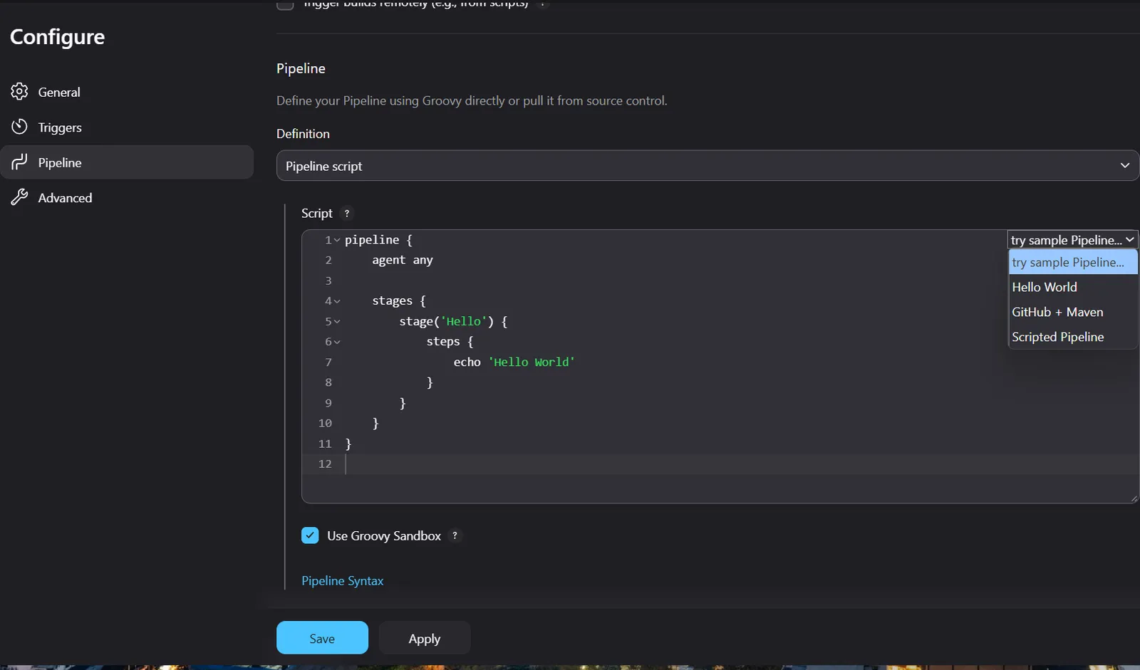 Jenkins pipeline screenshot 3