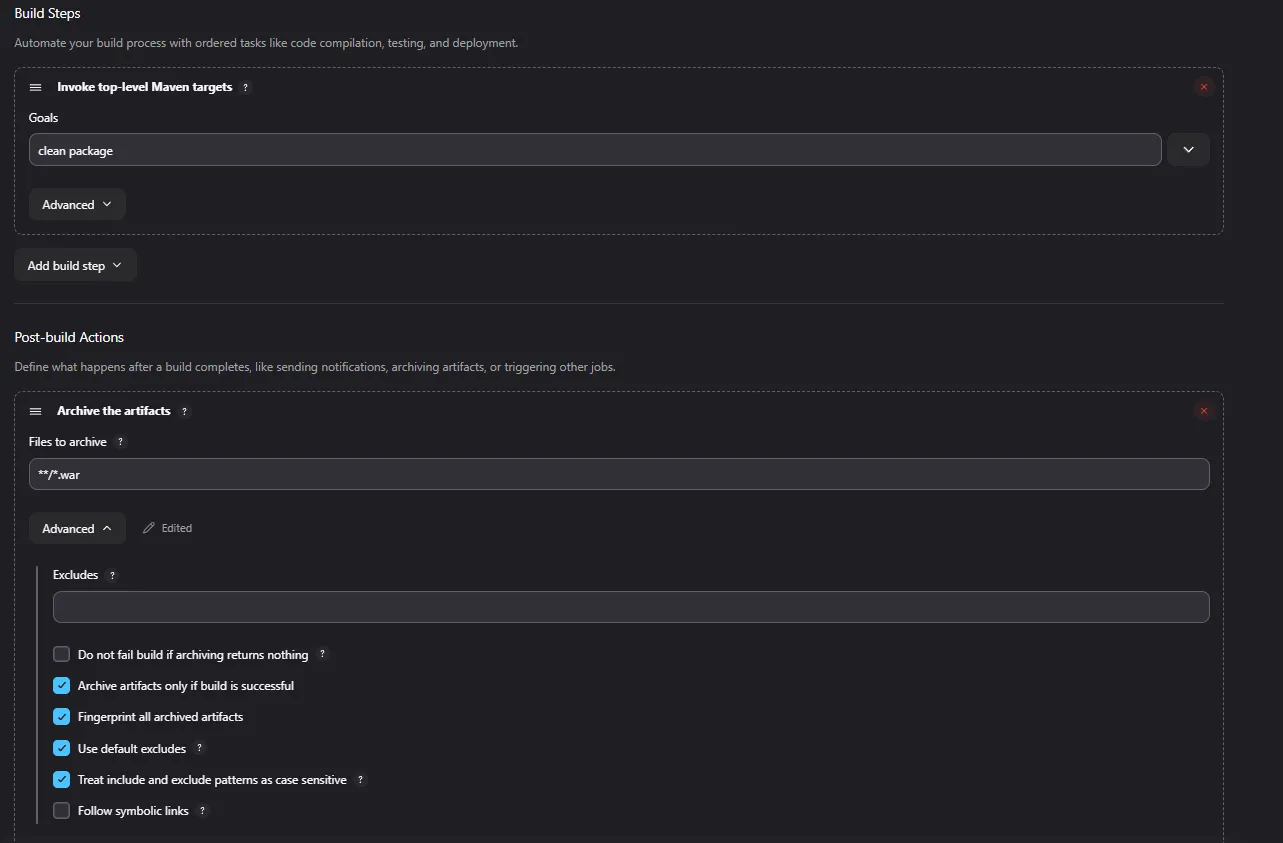 Maven, Tomcat and Jenkins simple project screenshot 2
