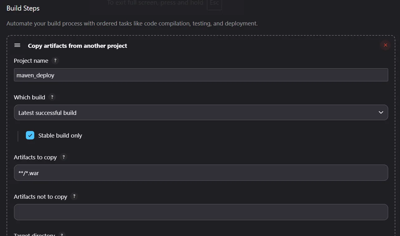 Maven, Tomcat and Jenkins simple project screenshot 3