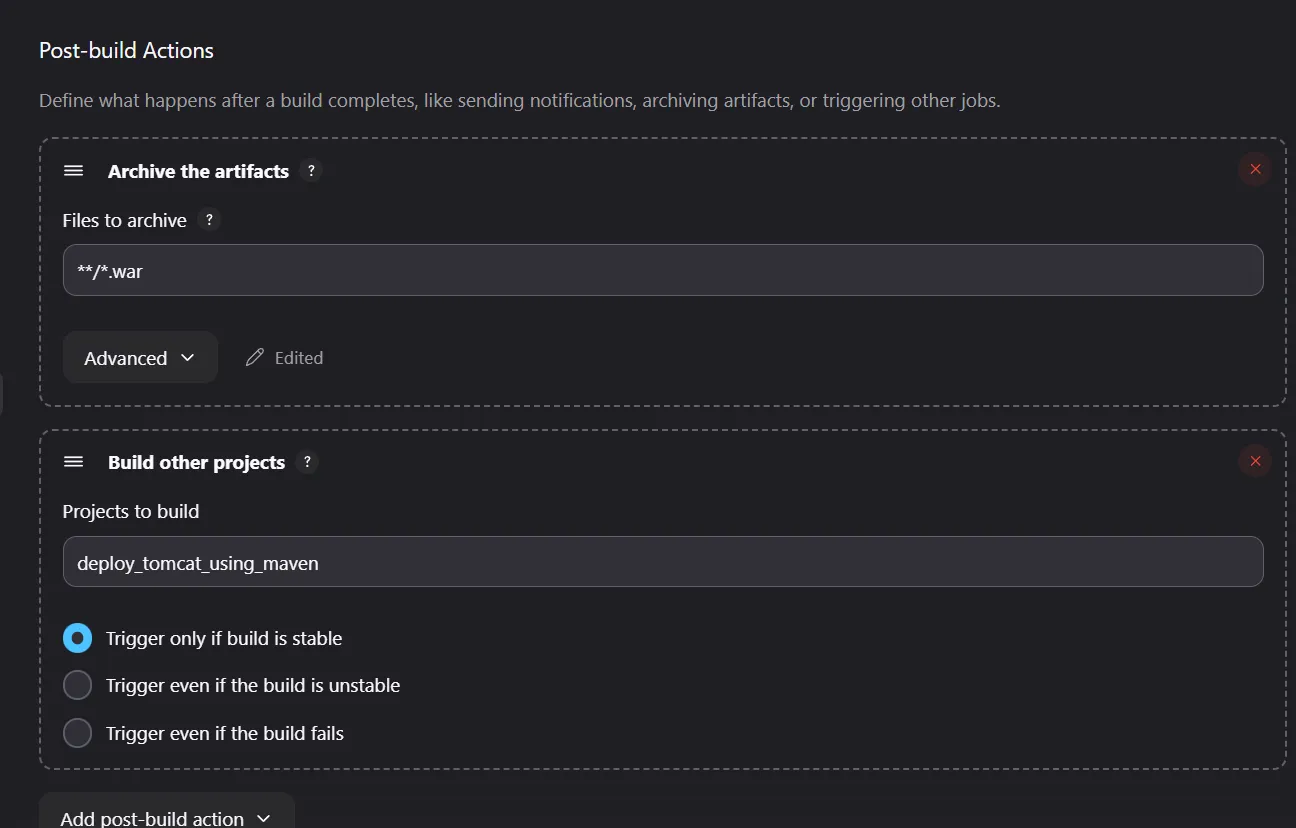 Maven, Tomcat and Jenkins simple project screenshot 5